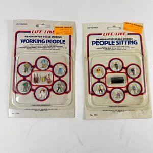 Life-Like HO Working People & People Sitting Model Figures Vintage Lot Of 2 Pack